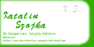 katalin szojka business card